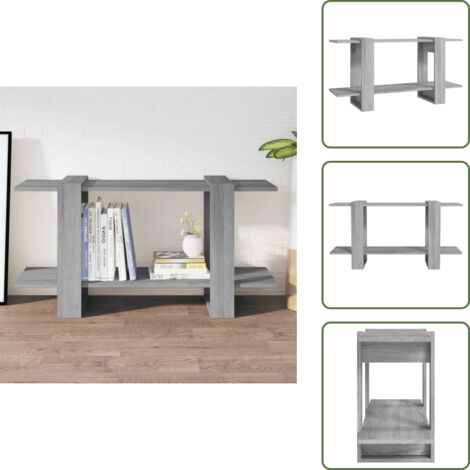 Estantería decorativa - vidaXL Estantería madera contrachapada gris Sonoma 100x30x51 cm - Estantería de contrachapado