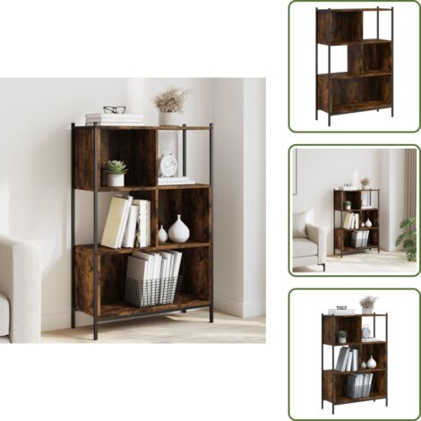 Estantería decorativa - vidaXL Estantería madera de ingeniería roble ahumado 72x28x109 cm - Estantería de ingeniería