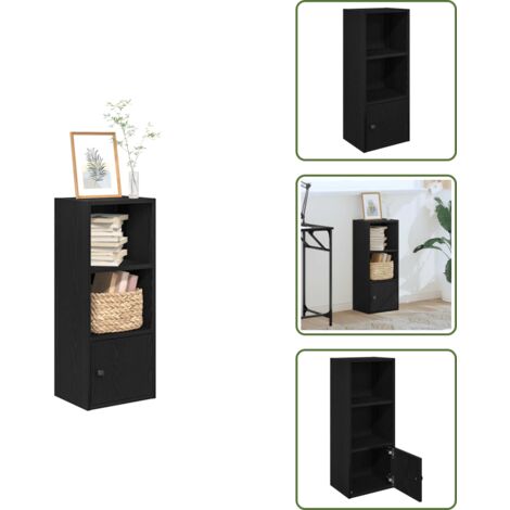 Estantería decorativa - vidaXL Librería de madera contrachapada roble negro 31x24x77 cm - Estantería de almacenamiento