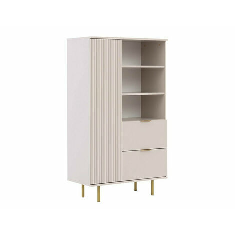 Estantería Decus, Cachemira, Con puertas, Cerrable, Con cajones, MDF, Aglomerado laminado, Número de puertas: 0, Número de cajones: 0, 140x80x41cm