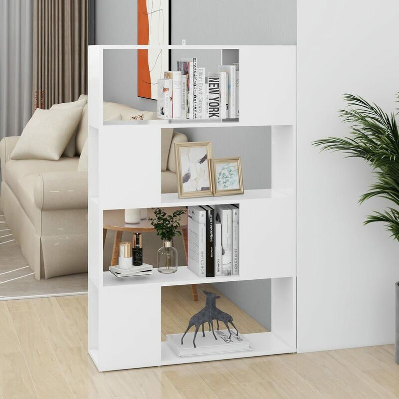 

Estantería divisor de espacios aglomerado blanco 80x24x124,5 cm