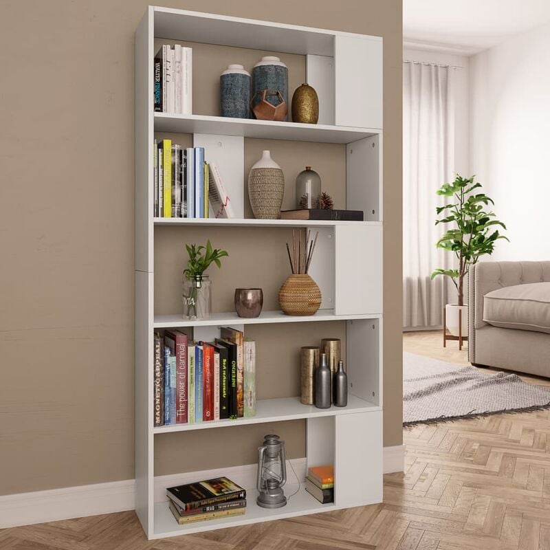 

Estanteria/divisor de espacios aglomerado blanco 80x24x159 cm