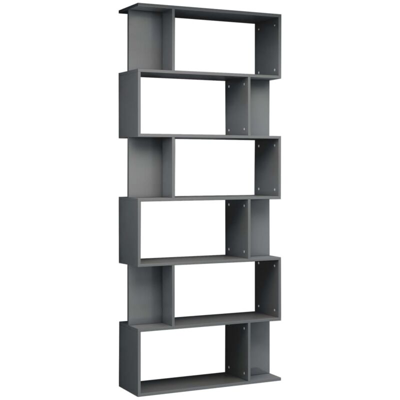

vidaXL Estantería/Divisor de Espacios Aglomerado Gris Brillo - Gris