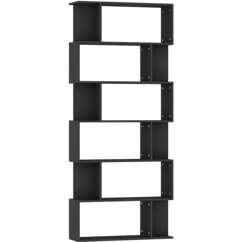 

vidaXL Estantería/Divisor de Espacios Aglomerado Negro - Negro