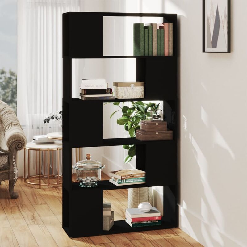

Estantería divisor de espacios aglomerado negro 80x24x155 cm
