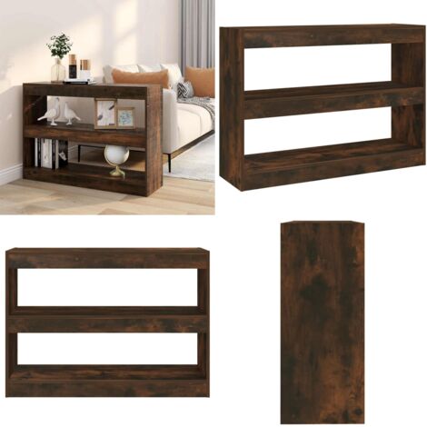 Estantería/divisor de espacios color roble ahumado 100x30x72 cm - Estantería decorativa - Separador de ambientes