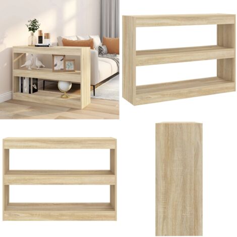 Estantería/divisor de espacios color roble Sonoma 100x30x72 cm - Estantería decorativa - Separador de ambientes