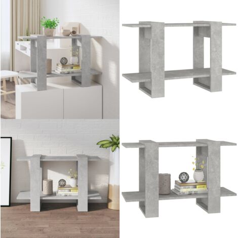 Estantería/divisor de espacios gris hormigón 80x30x51 cm - Estantería de libros - Separador de ambientes