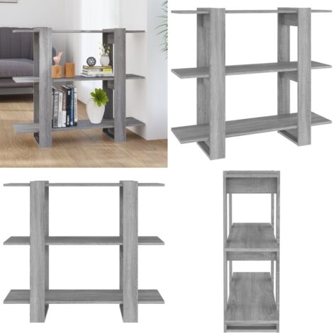 Estantería/divisor de espacios gris Sonoma 100x30x87 cm - Estantería decorativa - Separador de ambientes