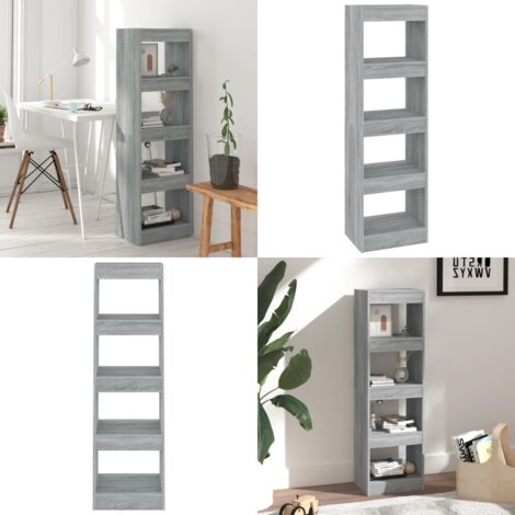 Estantería/divisor de espacios gris Sonoma 40x30x135 cm - Estantería de libros - Separador de ambientes