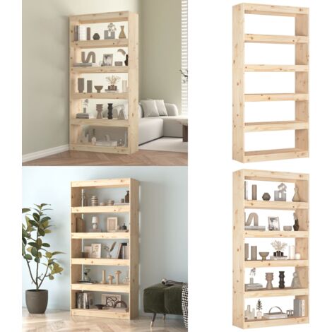 Estantería/divisor de espacios madera de pino 80x30x167,4 cm - Estantería de madera - Estantería decorativa