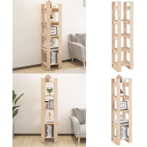 Estantería/divisor de espacios madera maciza pino 41x35x160 cm - Estantería de libros - Divisor de espacios