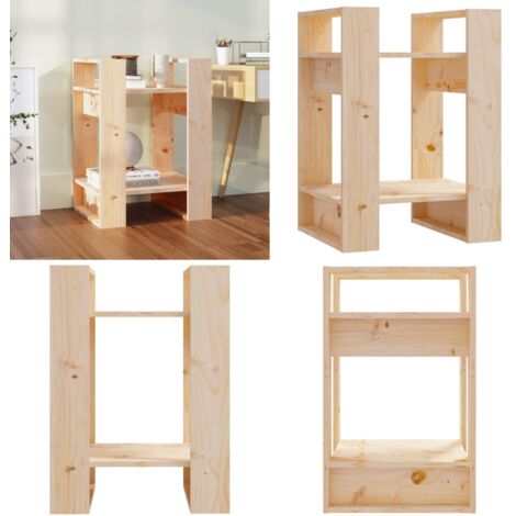 Estantería/divisor de espacios madera maciza pino 41x35x57 cm - Estantería de libros - Estantería de pino