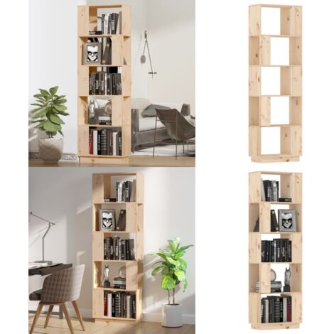 Estantería/divisor de espacios madera maciza pino 51x25x163,5cm - Estantería de pino - Estantería decorativa