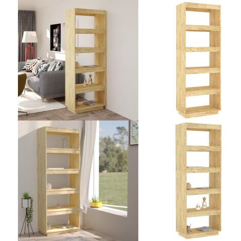 Estantería/divisor de espacios madera maciza pino 60x35x167 cm - Estantería de libros - Divisor de espacios