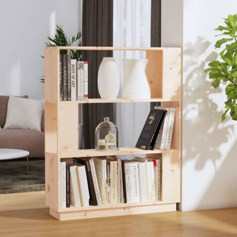 Estantería/divisor de espacios madera maciza pino 80x25x101 cm vidaXL