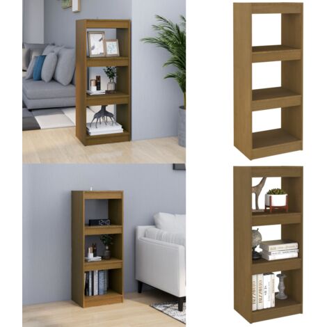 Estantería/divisor de espacios pino macizo miel 40x30x103,5cm - Estantería decorativa - Estantería de madera