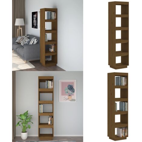Estantería/divisor de espacios pino marrón miel 80x30x167,4 cm - Estantería de libros - Separador de ambientes