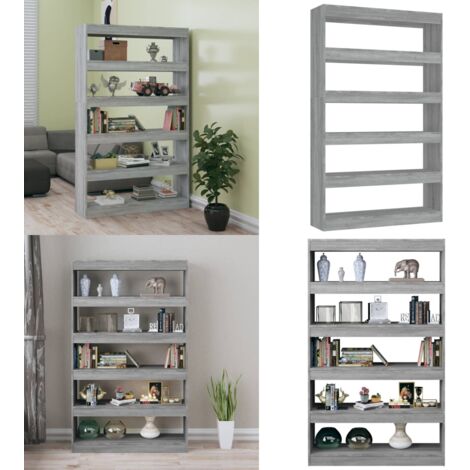 Estantería/divisor espacios gris Sonoma 100x30x166 cm - Estantería gris - Divisor de ambientes