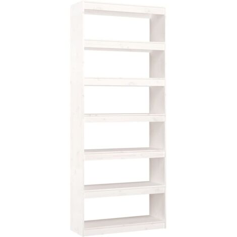 Estantería/divisor espacios madera pino blanco 80x30x199,5 cm vidaXL
