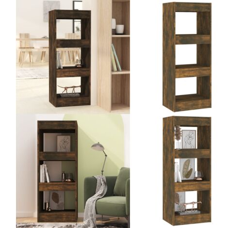 Estantería/divisor madera ingeniería roble ahumado 40x30x103 cm - Estantería de madera - Divisor de ambientes