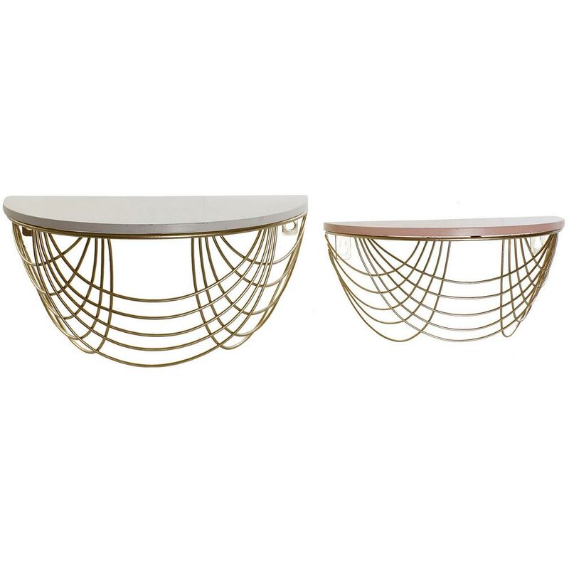 

Estantería DKD Home Decor Beige Rosa Metal Madera MDF (2 pcs)