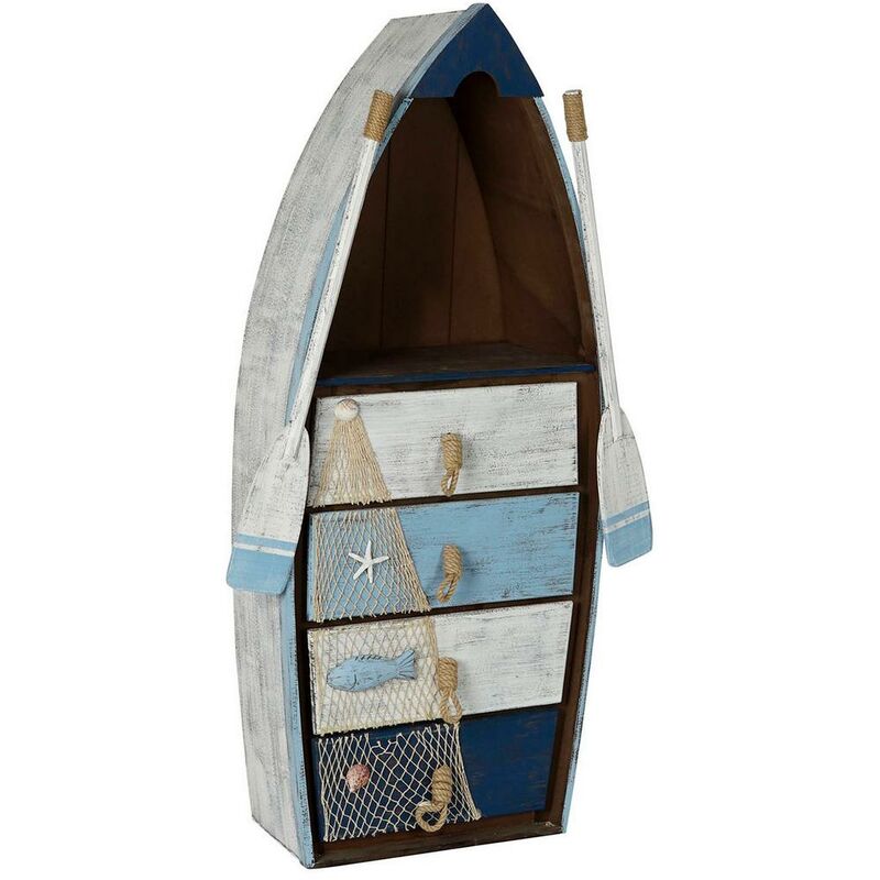

Estantería DKD Home Decor Blanco Abeto Madera MDF Celeste (76 x 29 x 133 cm)