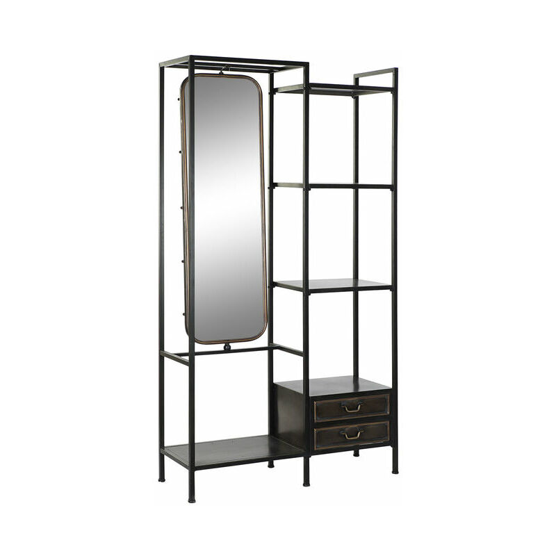 

Estantería DKD Home Decor Negro Metal Espejo (100 x 35 x 185 cm)
