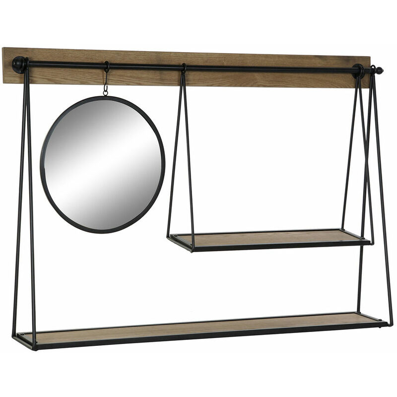 

Estantería DKD Home Decor Negro Metal Espejo Madera MDF (120 x 20 x 83 cm)