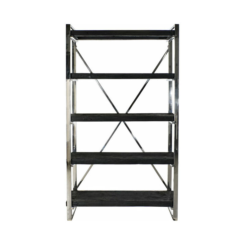 

Estantería DKD Home Decor Negro Plata Madera Acero (100 x 33 x 180 cm)
