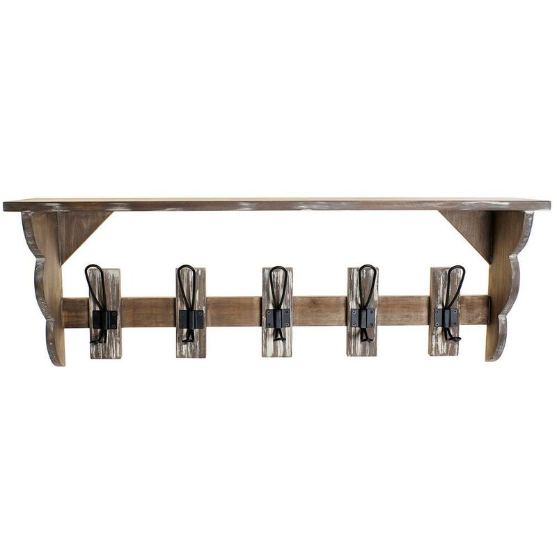 

Estantería DKD Home Decor Perchero Negro Metal MDF (80 x 15 x 28.5 cm)