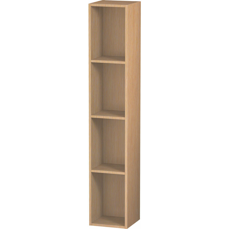 

Estantería Duravit L-Cube, anchura 180mm, profundidad 180mm, vertical, 4 estantes, color: Roble cepillado Chapa de madera auténtica - LC120501212