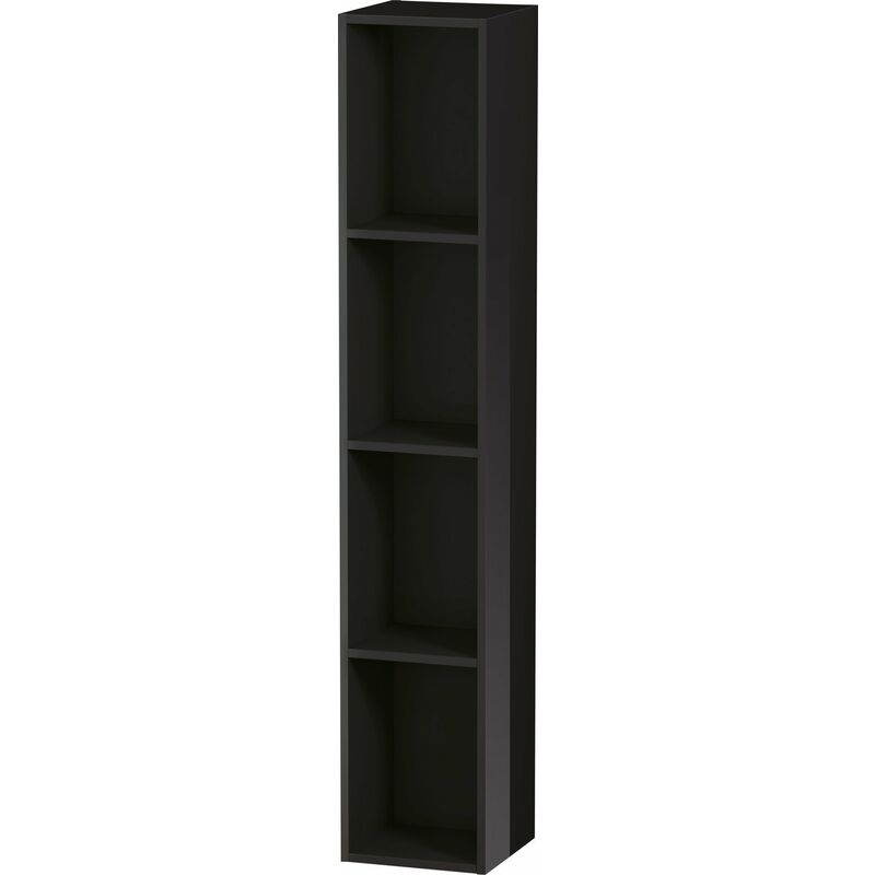 

Estantería Duravit L-Cube, anchura 180mm, profundidad 180mm, vertical, 4 estantes, color: Laca negra de alto brillo - LC120504040