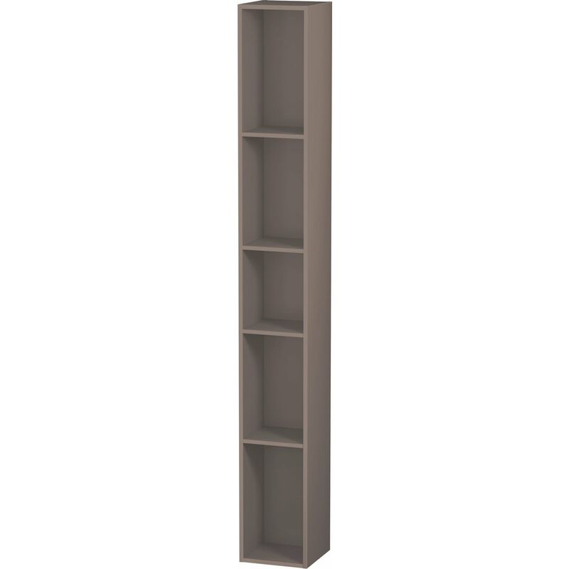 

Estantería Duravit L-Cube, anchura 180mm, profundidad 180mm, vertical, 5 compartimentos, color: Decoración Basalto Mate - LC120604343
