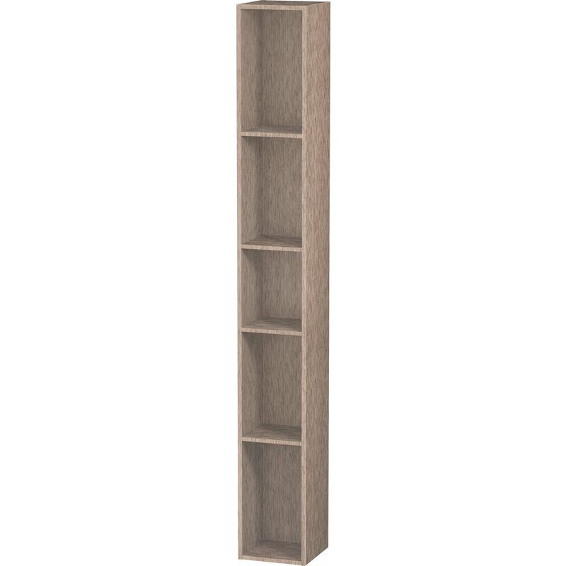 

Estantería Duravit L-Cube, anchura 180mm, profundidad 180mm, vertical, 5 compartimentos, color: roble cachemir chapa de madera auténtica - LC120601111