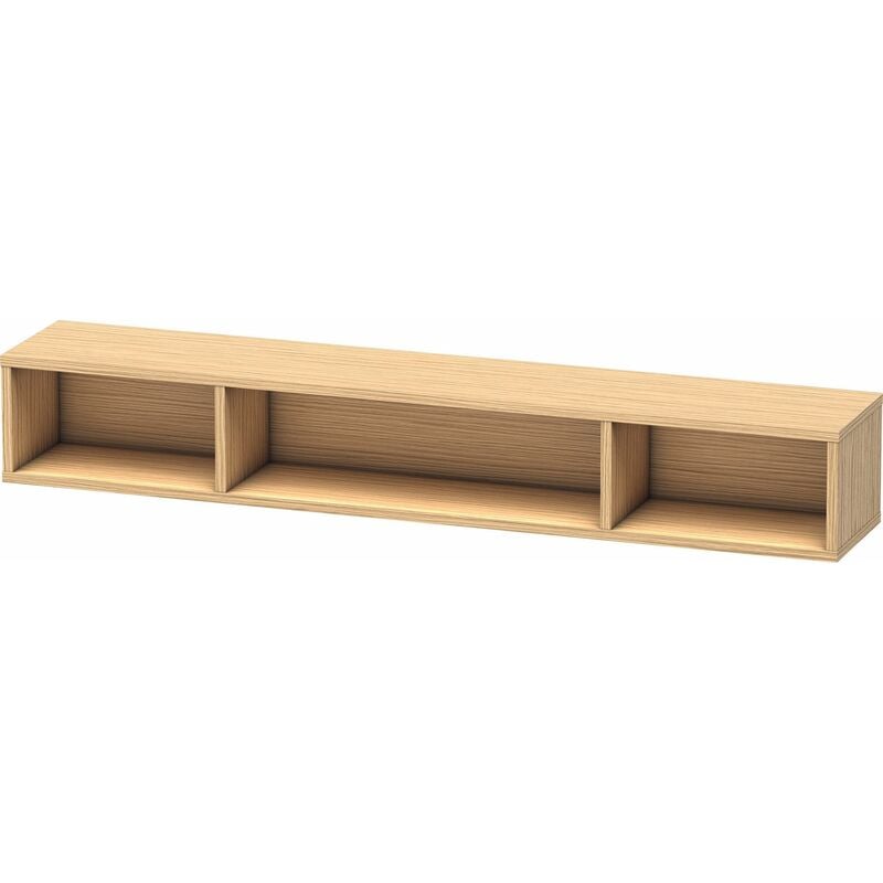 

Estantería Duravit L-Cube, anchura 800mm, profundidad 140mm, horizontal, 3 compartimentos, color: Roble cepillado Chapa de madera auténtica