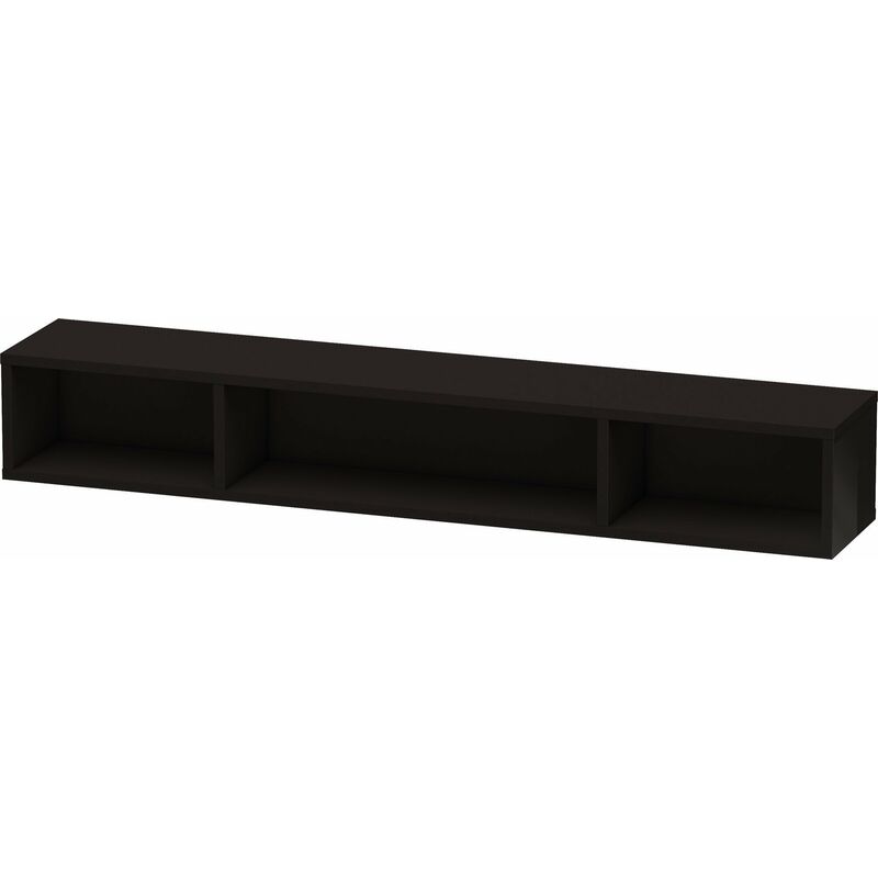 

Estantería Duravit L-Cube, anchura 800mm, profundidad 140mm, horizontal, 3 compartimentos, color: Laca negra de alto brillo - LC120004040