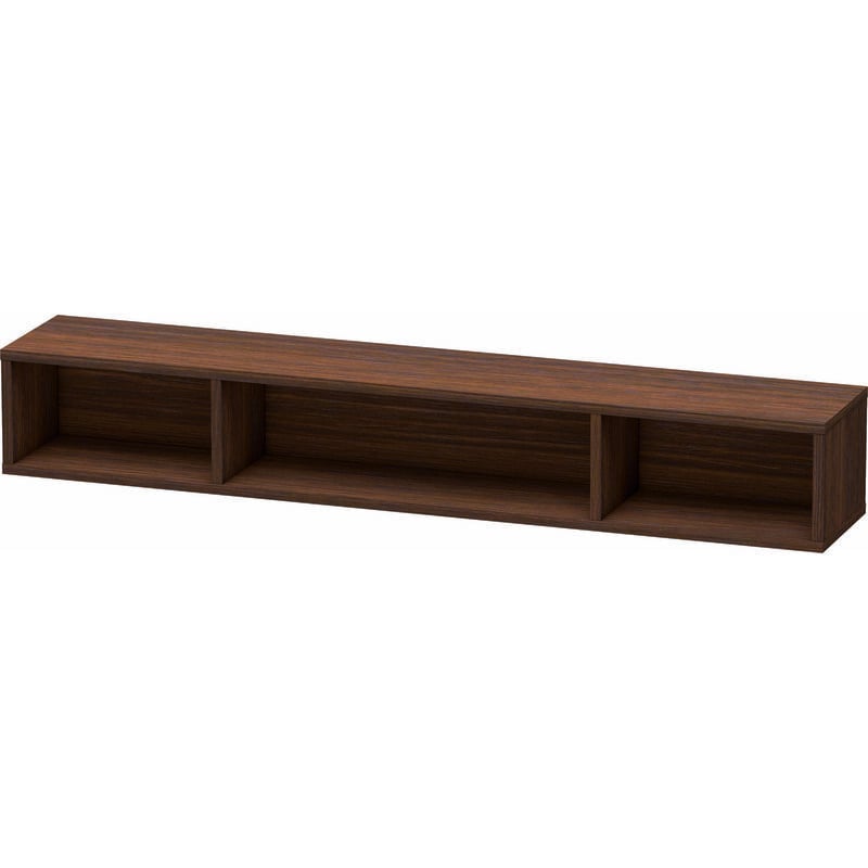 

Estantería Duravit L-Cube, anchura 800mm, profundidad 140mm, horizontal, 3 compartimentos, color: Nogal cepillado Chapa de madera auténtica