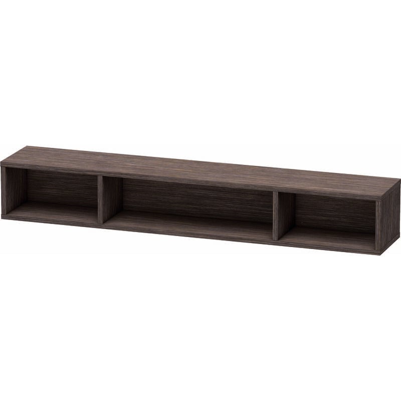 

Estantería Duravit L-Cube, anchura 800mm, profundidad 140mm, horizontal, 3 compartimentos, color: roble oscuro cepillado chapa de madera auténtica