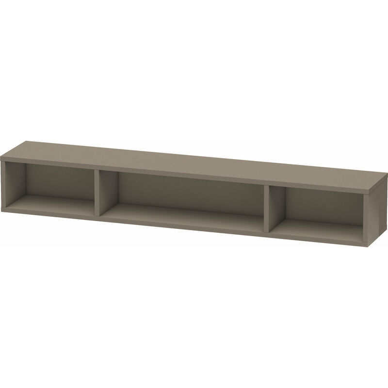 

Estantería Duravit L-Cube, anchura 800mm, profundidad 140mm, horizontal, 3 compartimentos, color: Laca de color gris franela de alto brillo