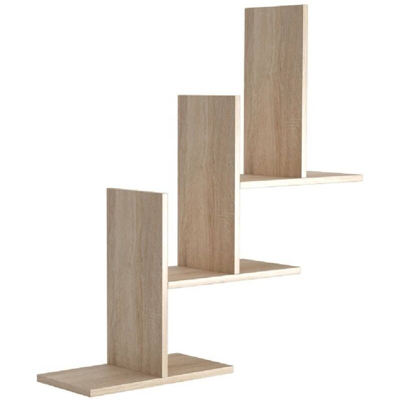 

Home Mania - Homemania Estantería de pared Eclipse 80x20x81,8 cm Sonoma - Marrón