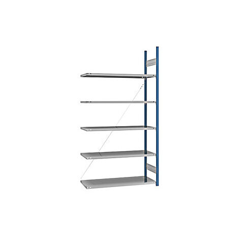 Estantería ensamblable con balda  azul / galvanizada  altura de