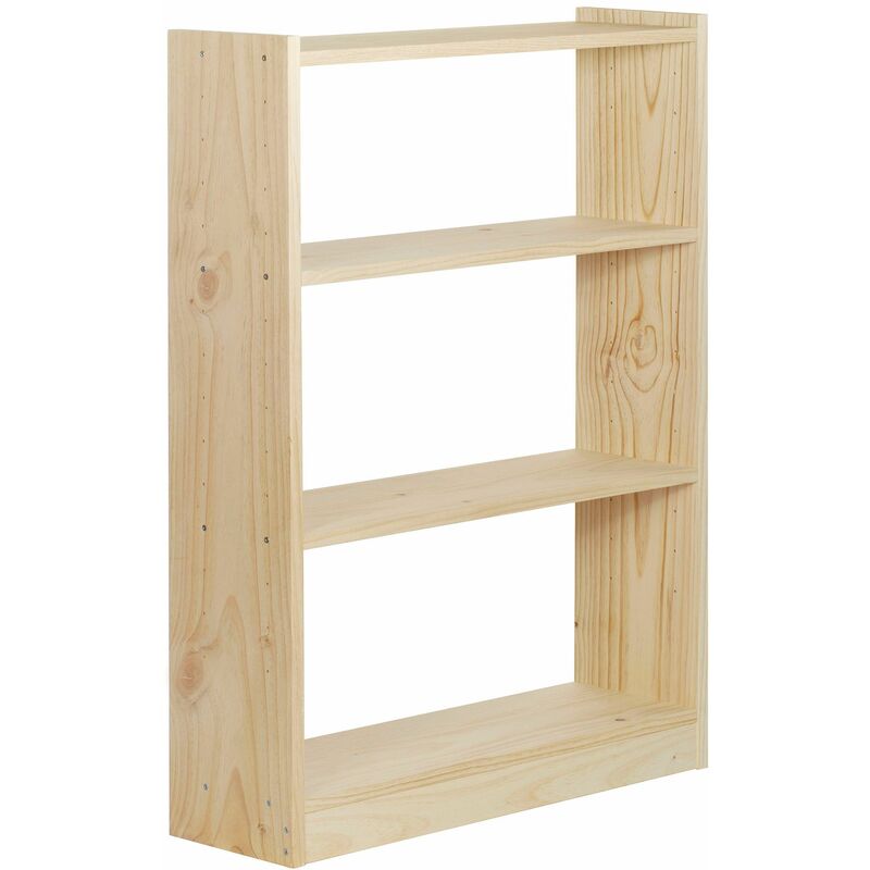 

Estantería librería Gala de 4 baldas de madera maciza de pino 120,7X80x25cm - Astigarraga