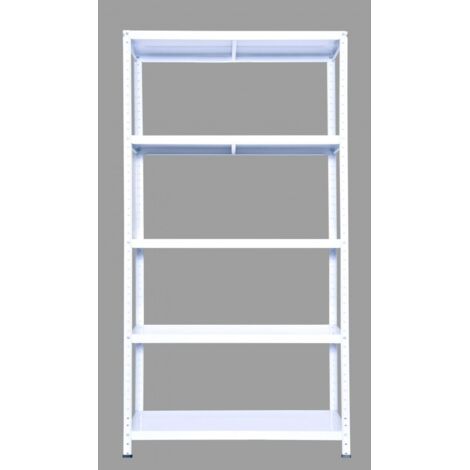 Estantería Ettore Bulloni Grima en acero color blanco L 100 x P 40 x H 187 cm