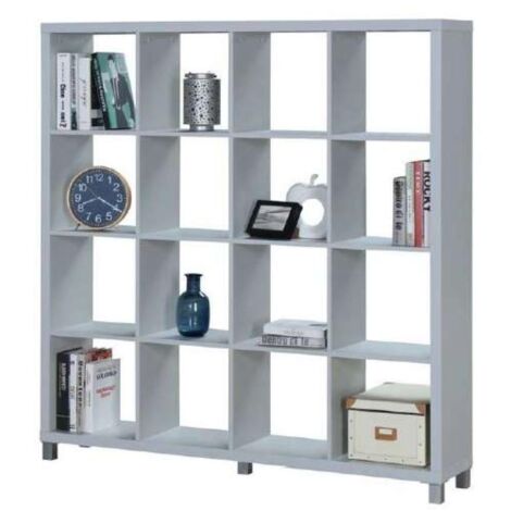 Estanteria grande kubox 4x4 acabado blanco, 153 cm(alto)146 cm(ancho)29 cm(fondo)
