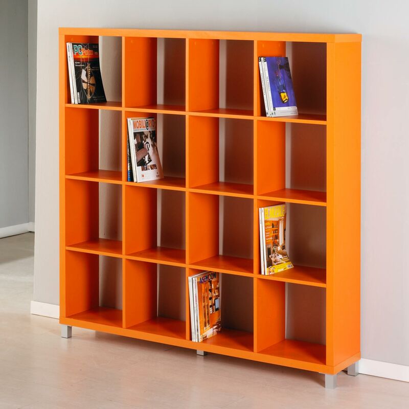 

ESTANTERIA KUBOX 4*4 NARANJA (153cm x146cm x29cm)