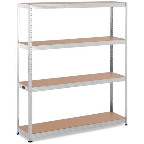 MSW Estantería industrial - 160 x 40 x 180 cm - 4 x 150 kg - Gris