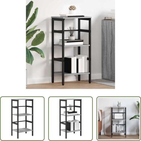 Estantería industrial -  Estante de libros Gris Sonoma 40 x 29,5 x 81 cm