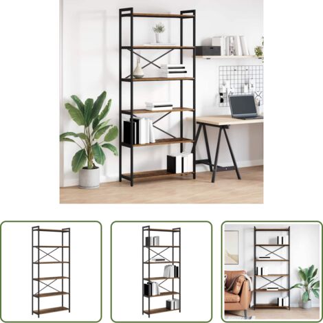 Estantería industrial -  Estante de libros Madera envejecida 40 x 30 x 85 cm