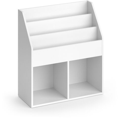 Estantería infantil Luigi, Blanco, 72 x 79 cm sin cajas plegables, Vicco